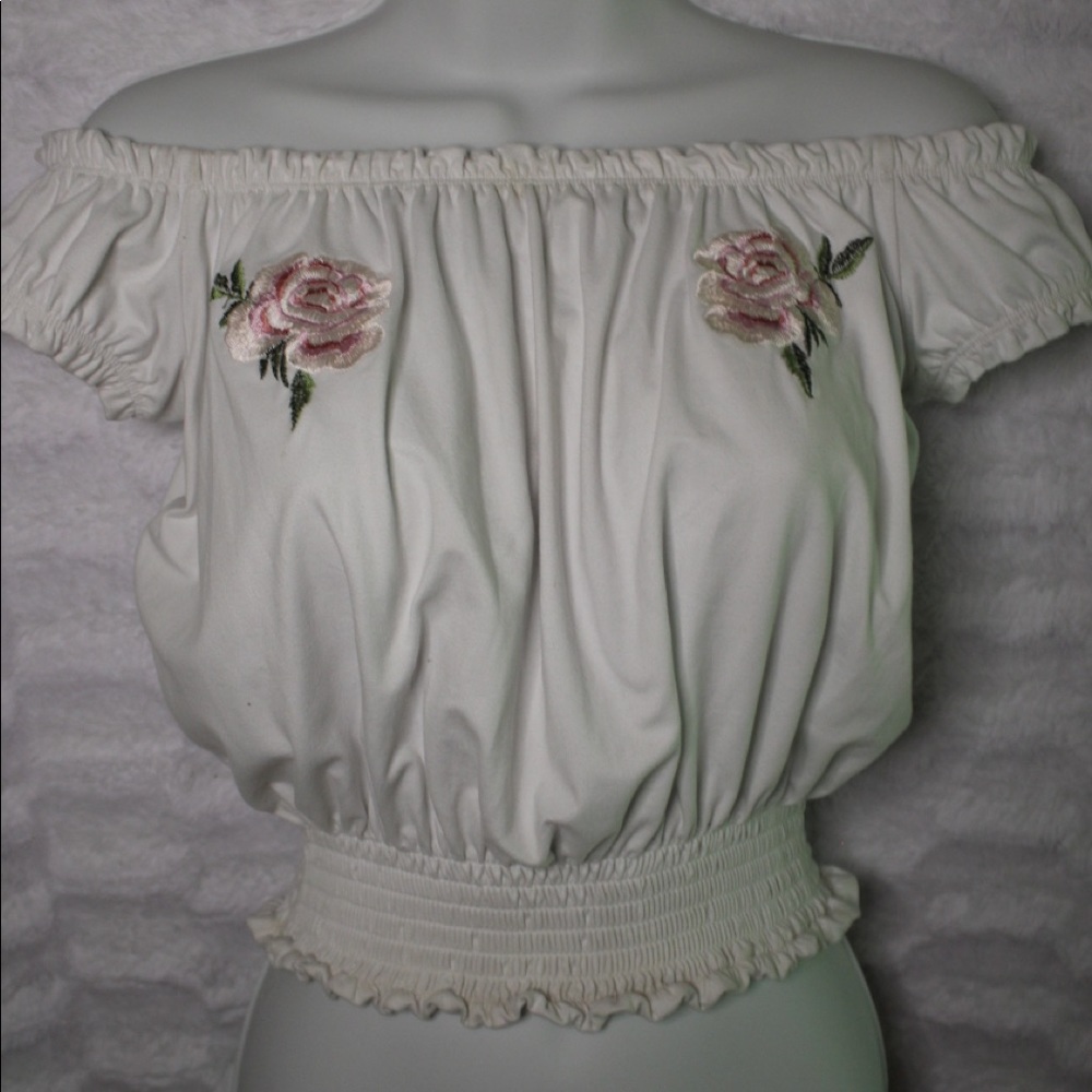 Off the shoulder crop top